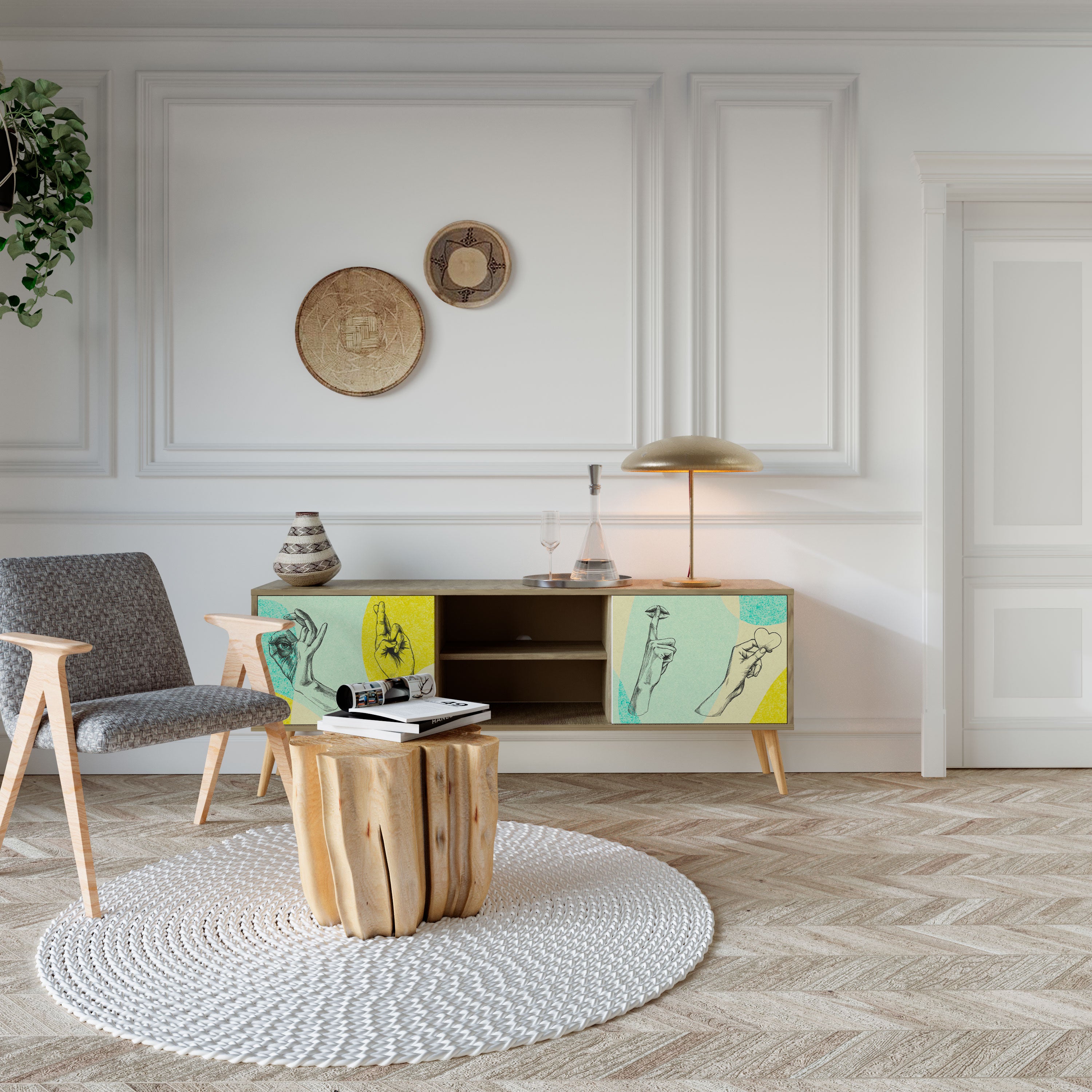 BODY LANGUAGE 2-türiges TV-Lowboard