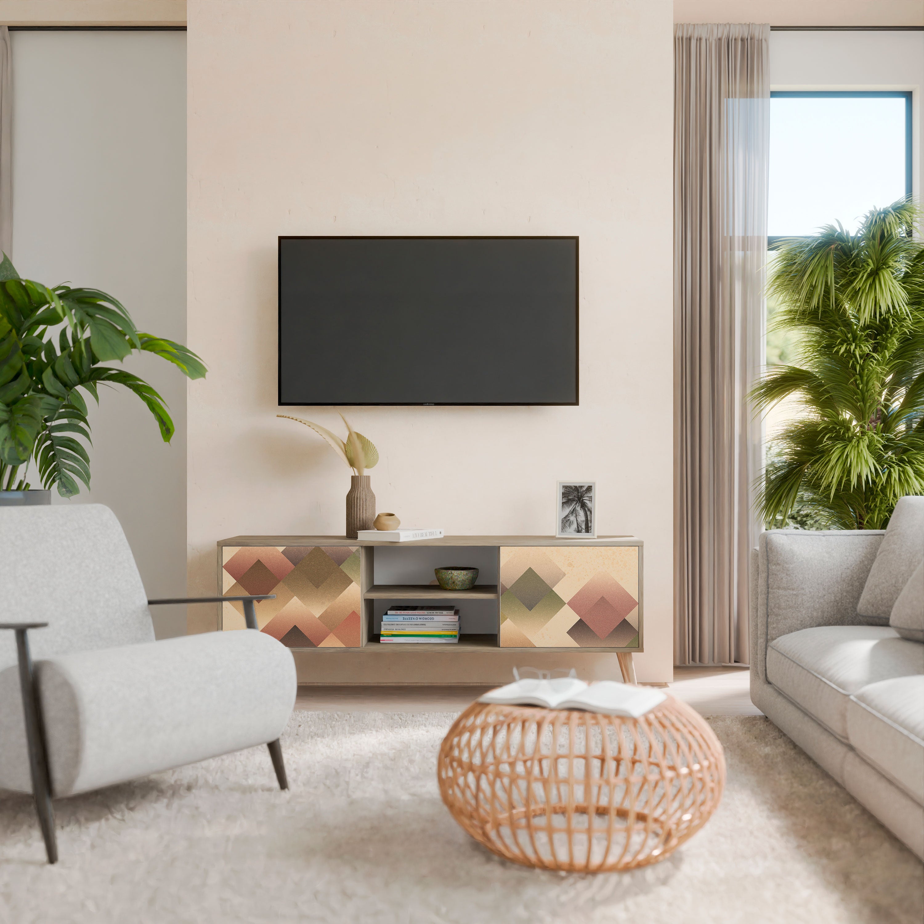GEOMETRIC FUSION 2-türiges TV-Lowboard