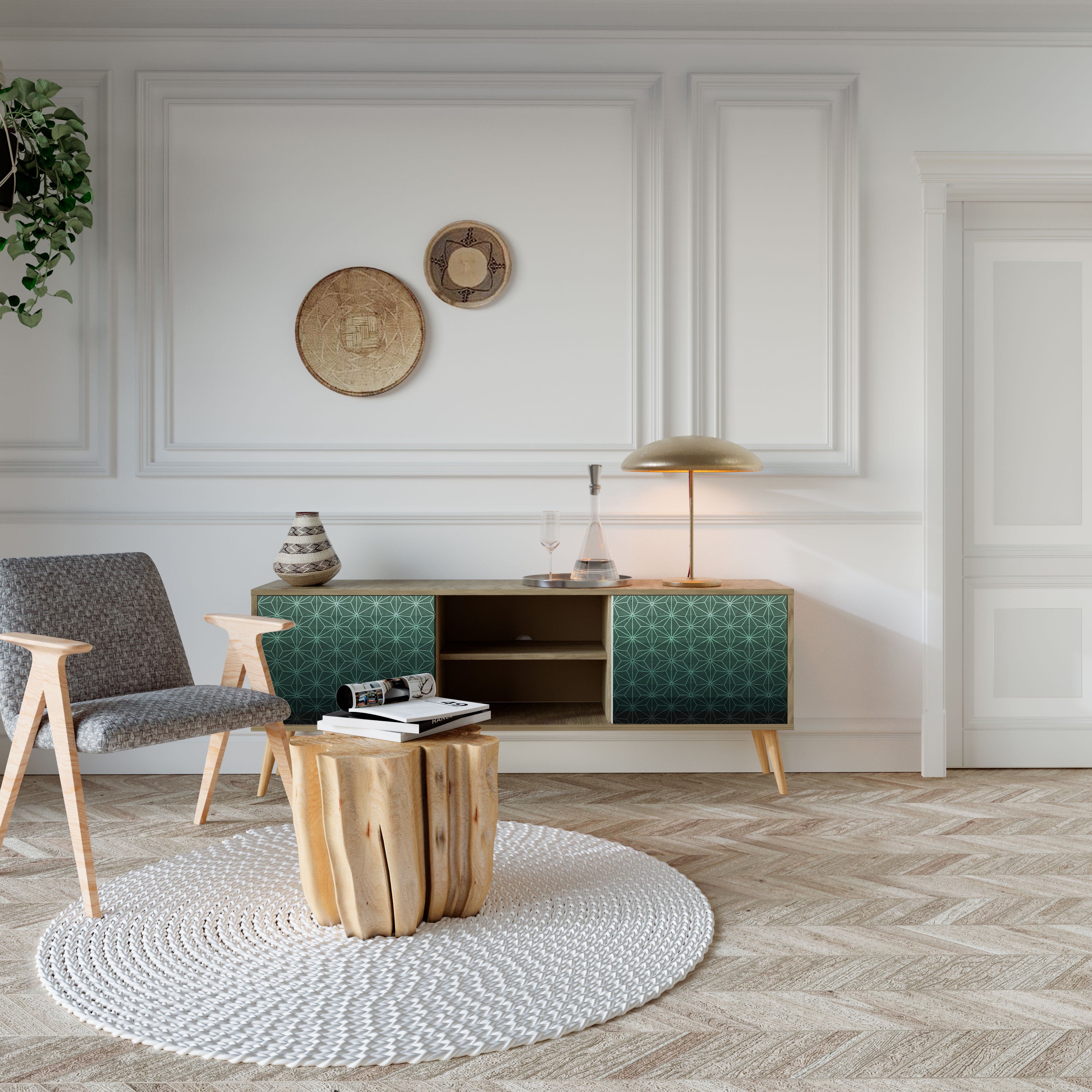 ORNAMENTAL GLIMMER 2-türiges TV-Lowboard