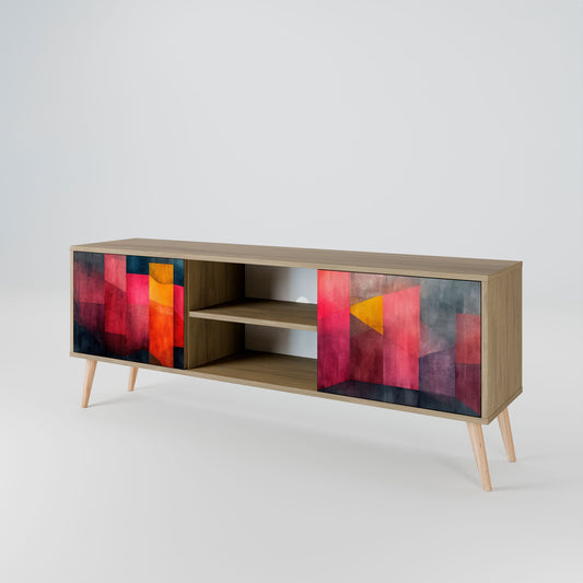 COLORFUL SOUNDS 2-Door TV Stand in Oak Effect