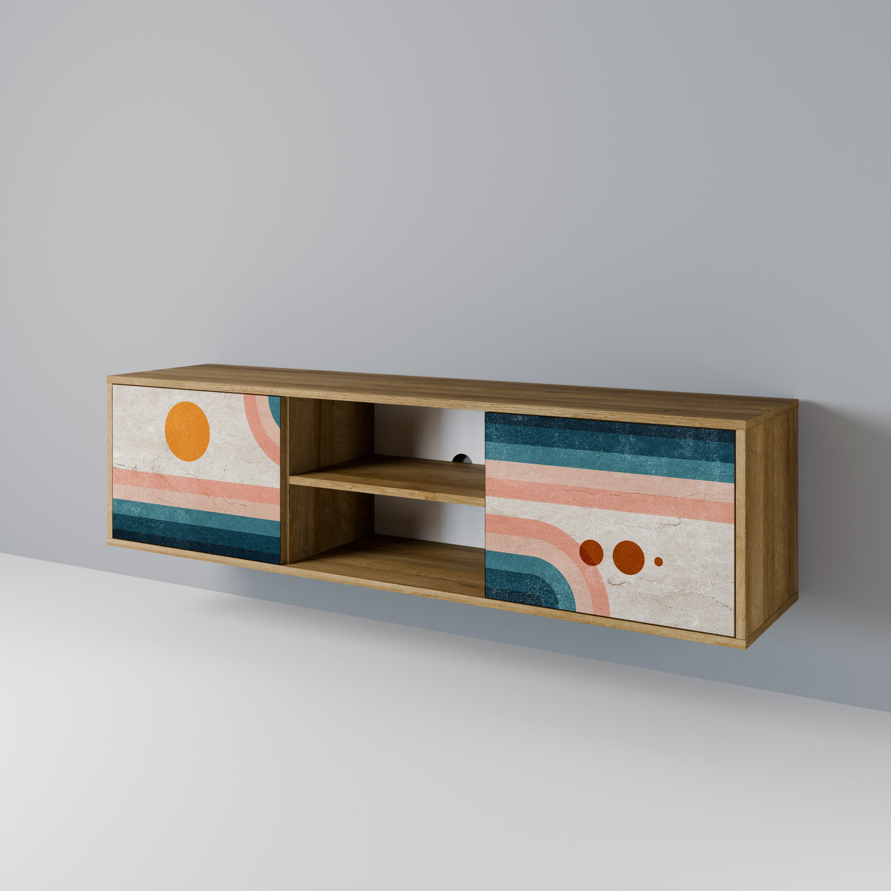 TWO HALVES Móvel de TV de 2 Portas