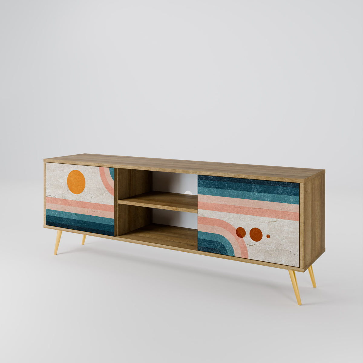 TWO HALVES 2-Door TV Cabinet