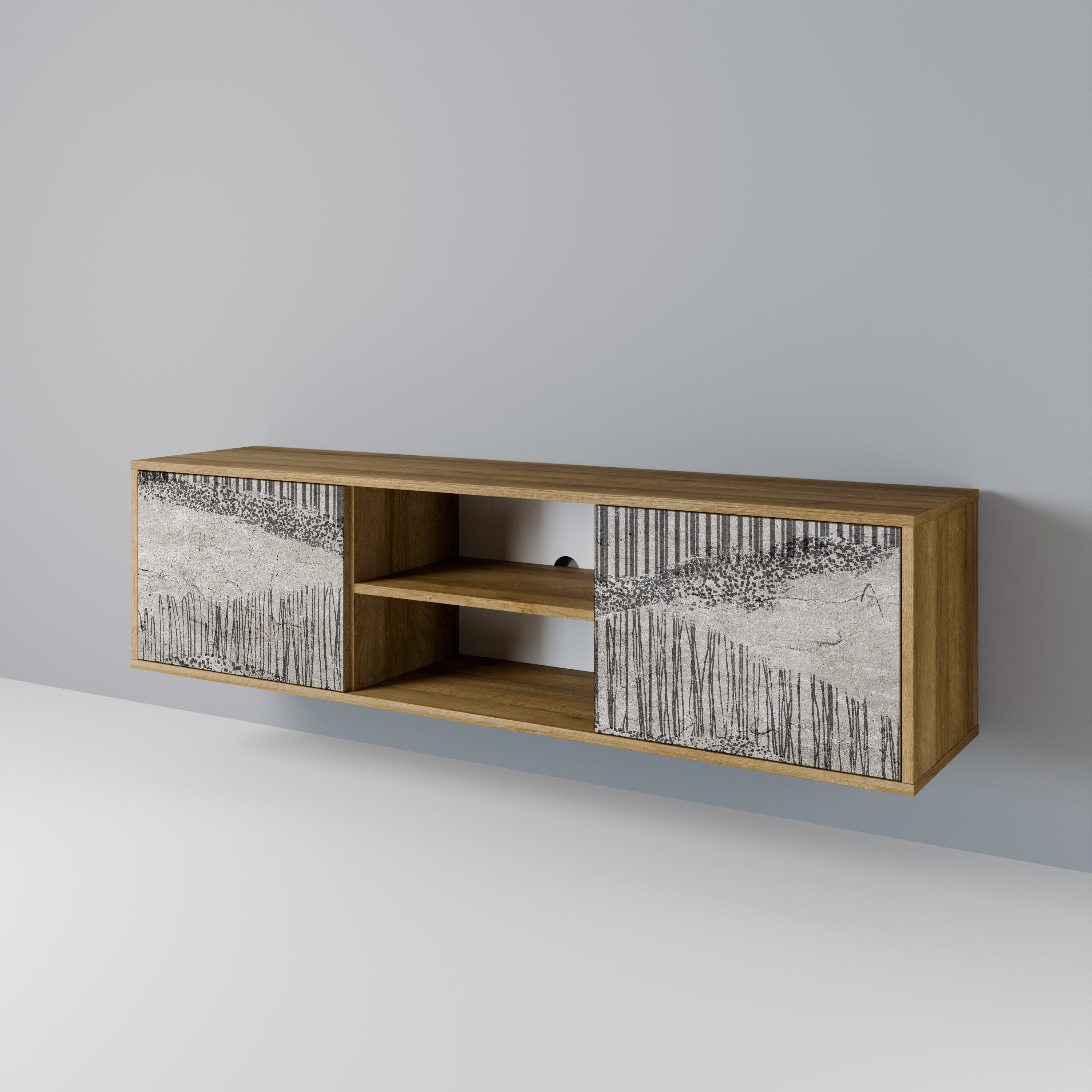 GRAIN LINES Móvel de TV de 2 Portas