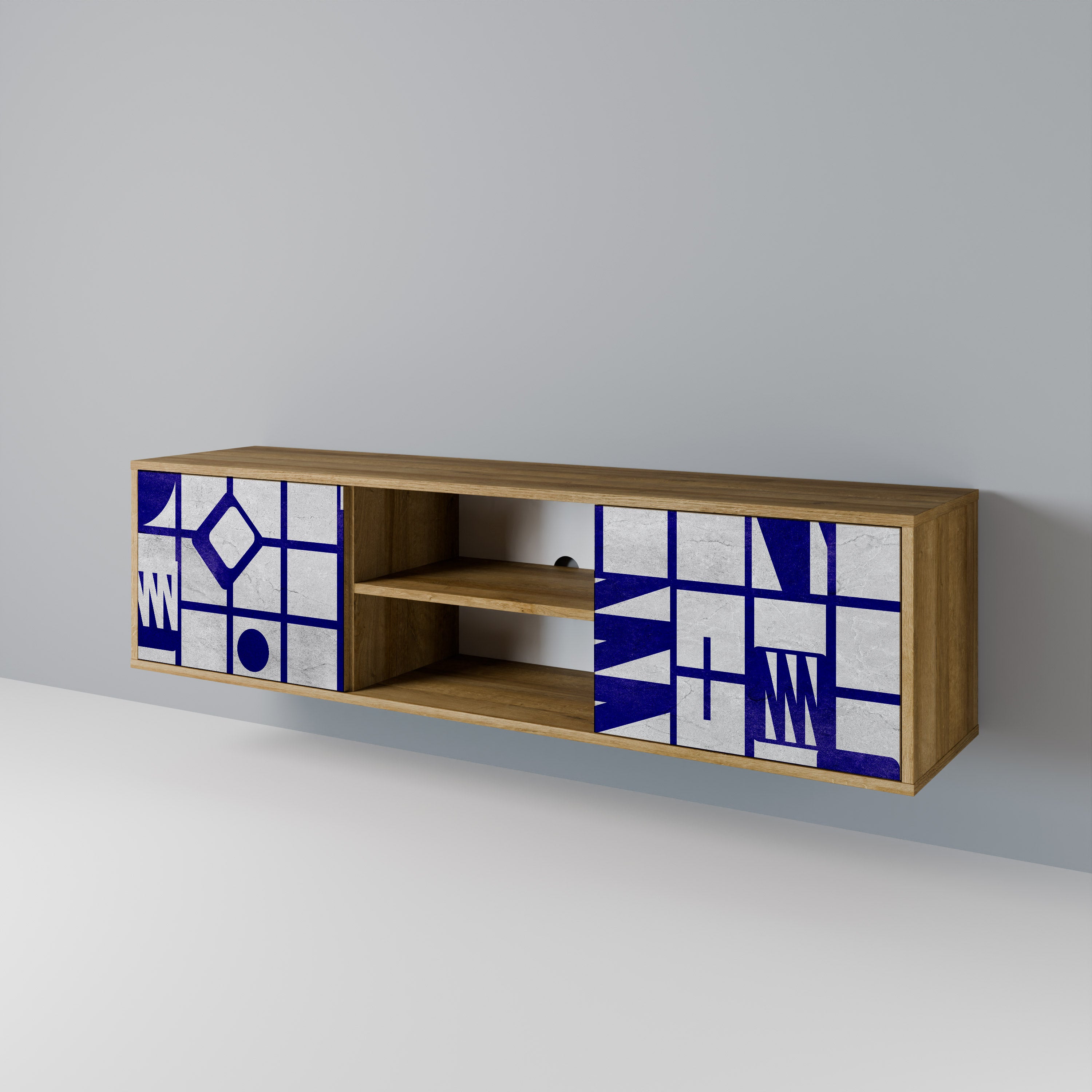 THE RIGHT PLACES Mueble de TV de 2 Puertas