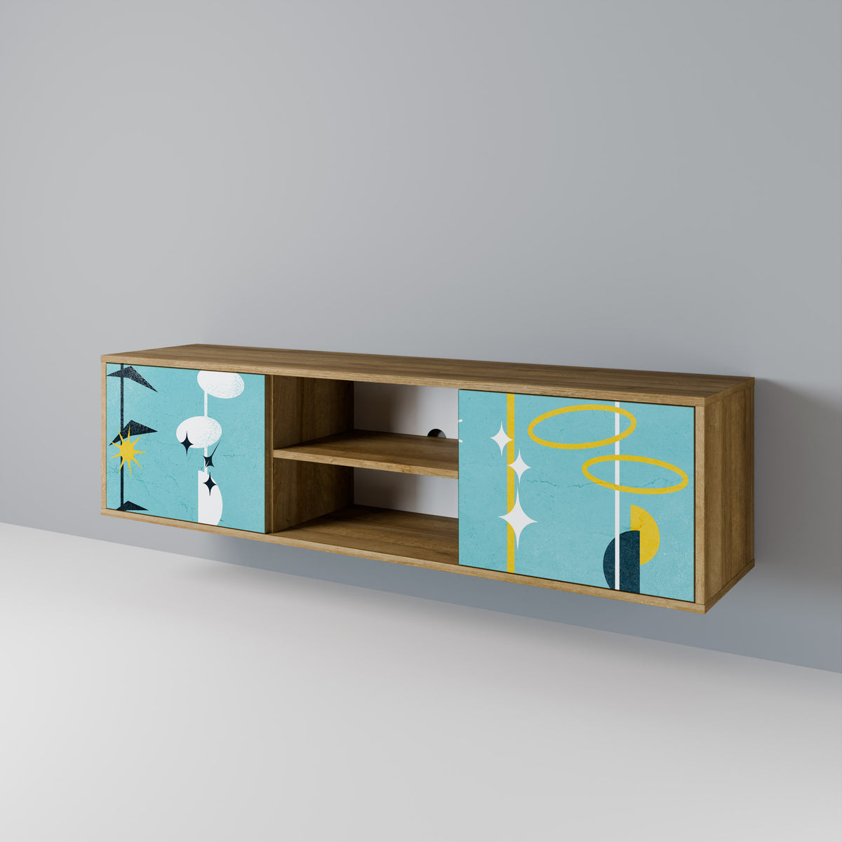 PATHS TO HAPPINESS Mueble de TV de 2 Puertas