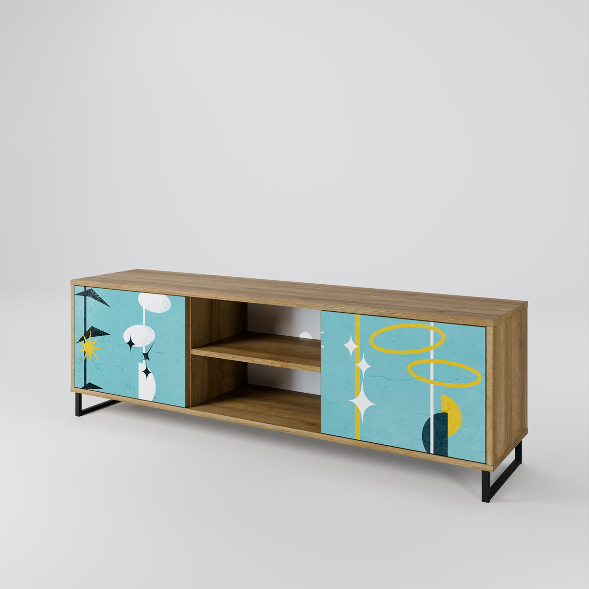 PATHS TO HAPPINESS Mueble de TV de 2 Puertas