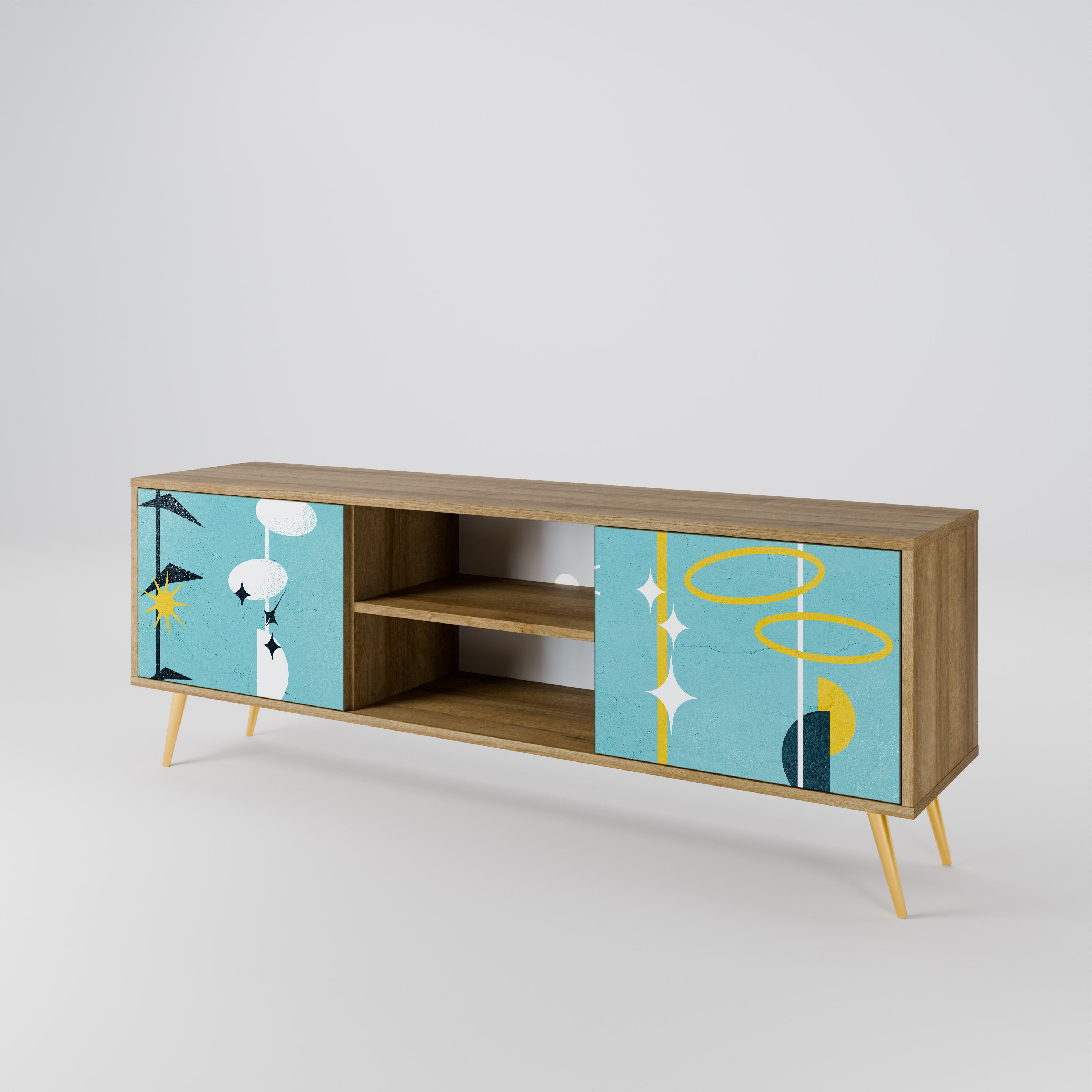 PATHS TO HAPPINESS Mueble de TV de 2 Puertas