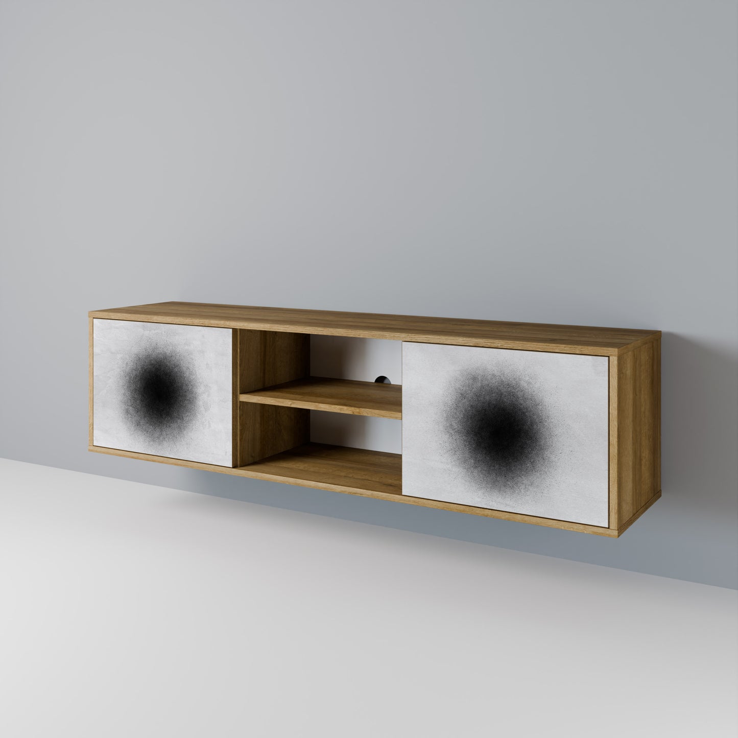 BLACK HOLE Dvoudveřový TV stolek