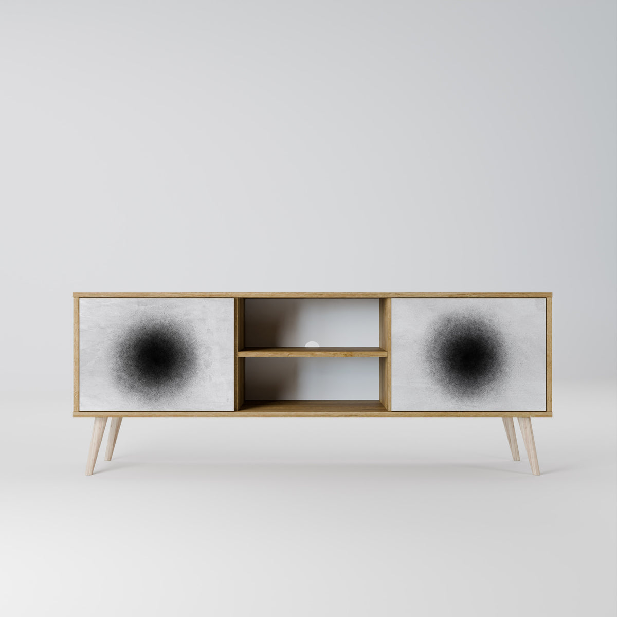 BLACK HOLE Mueble de TV de 2 Puertas