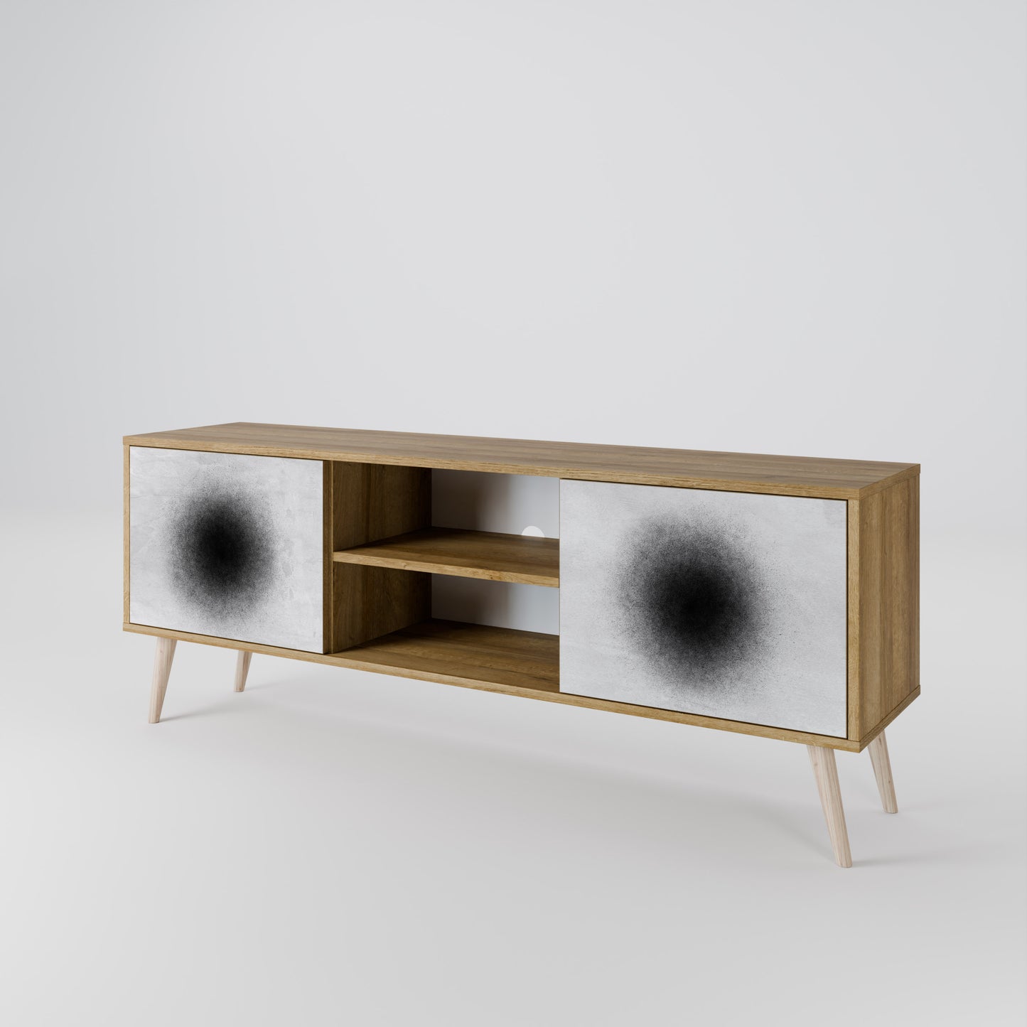 BLACK HOLE Dvoudveřový TV stolek