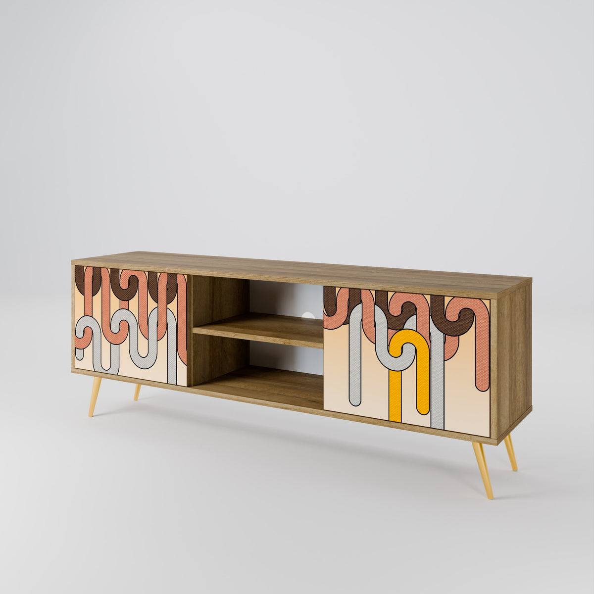 COLORFUL STRINGS Mueble de TV de 2 Puertas