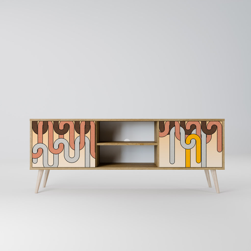 COLORFUL STRINGS Dvoudveřový TV stolek