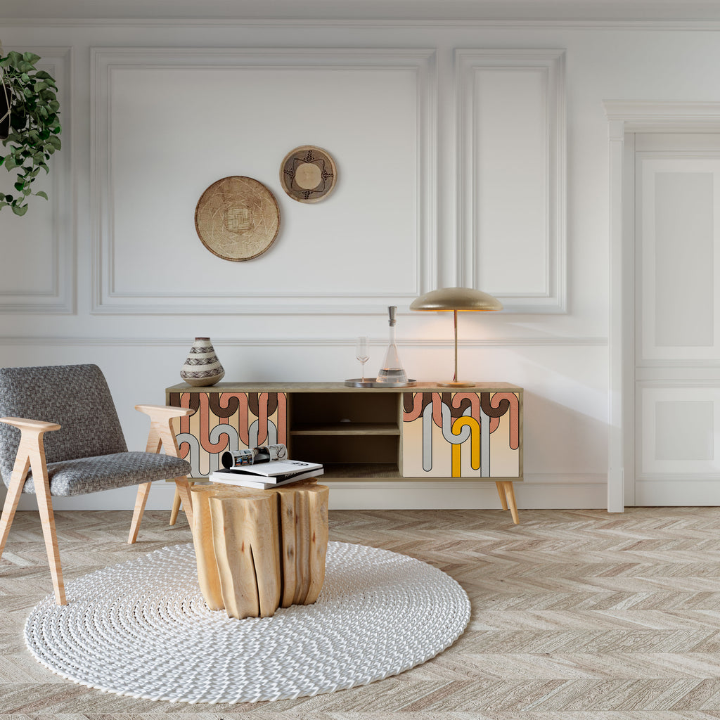 COLORFUL STRINGS Dvoudveřový TV stolek