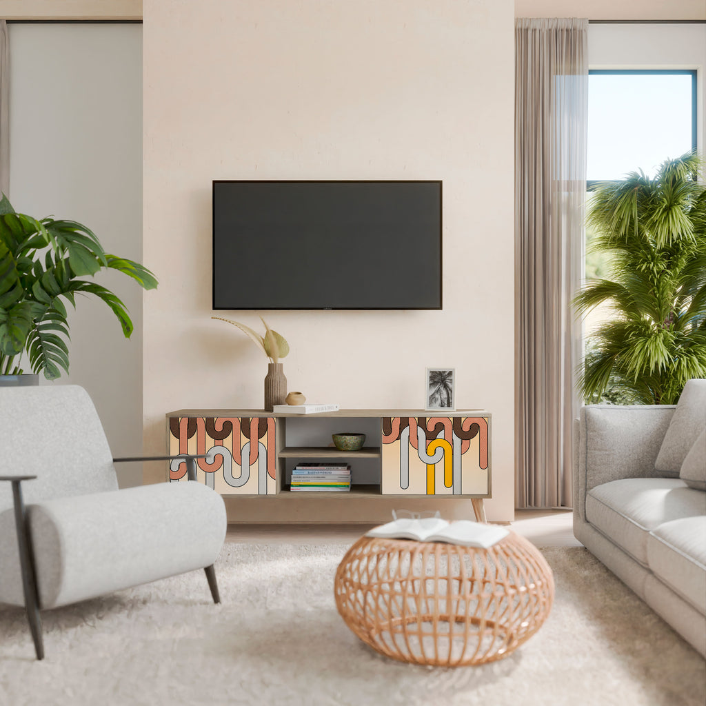 COLORFUL STRINGS Dvoudveřový TV stolek