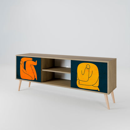 TOGETHER BUT SEPARATELY 2-Door TV Stand in Oak Effect