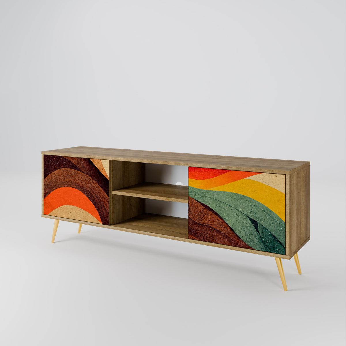 COLORFUL STRANDS Mueble de TV de 2 Puertas