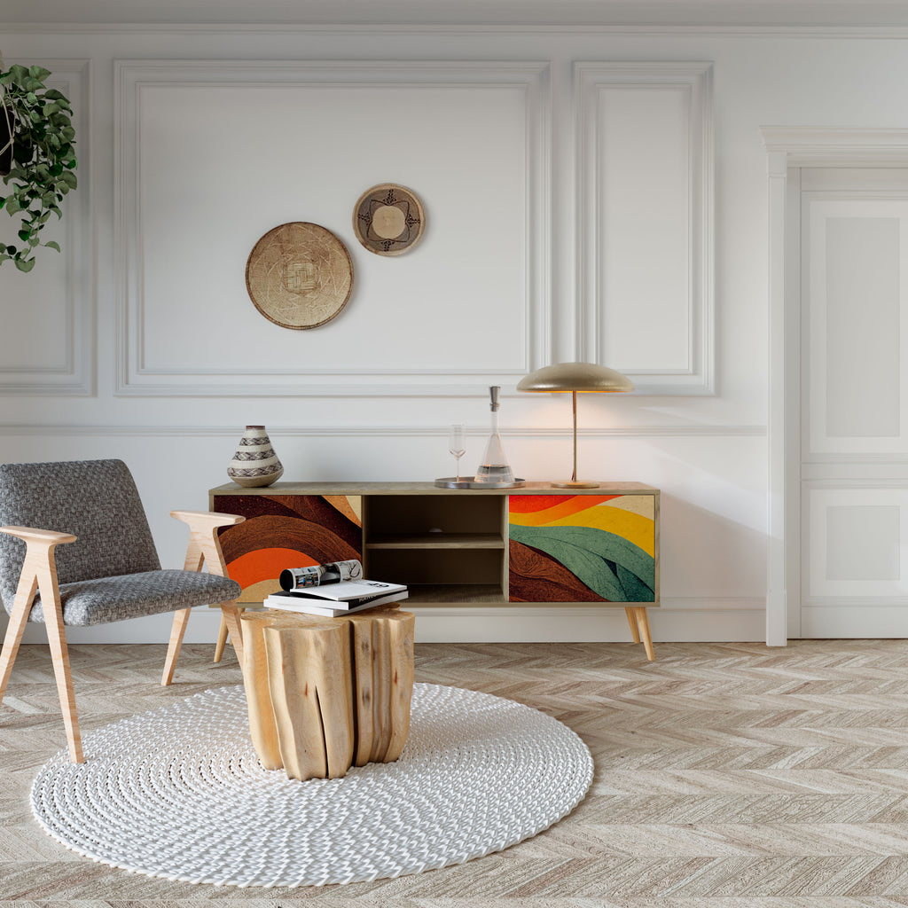 COLORFUL STRANDS 2-Door TV Cabinet