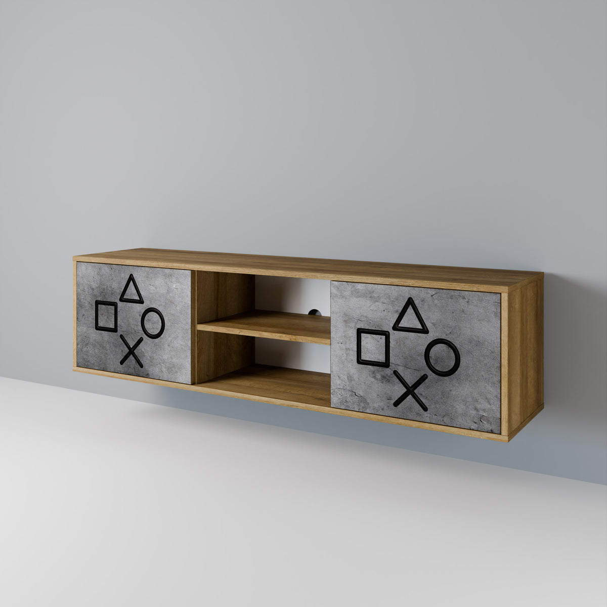 GAMER CHOICE Mueble de TV de 2 Puertas