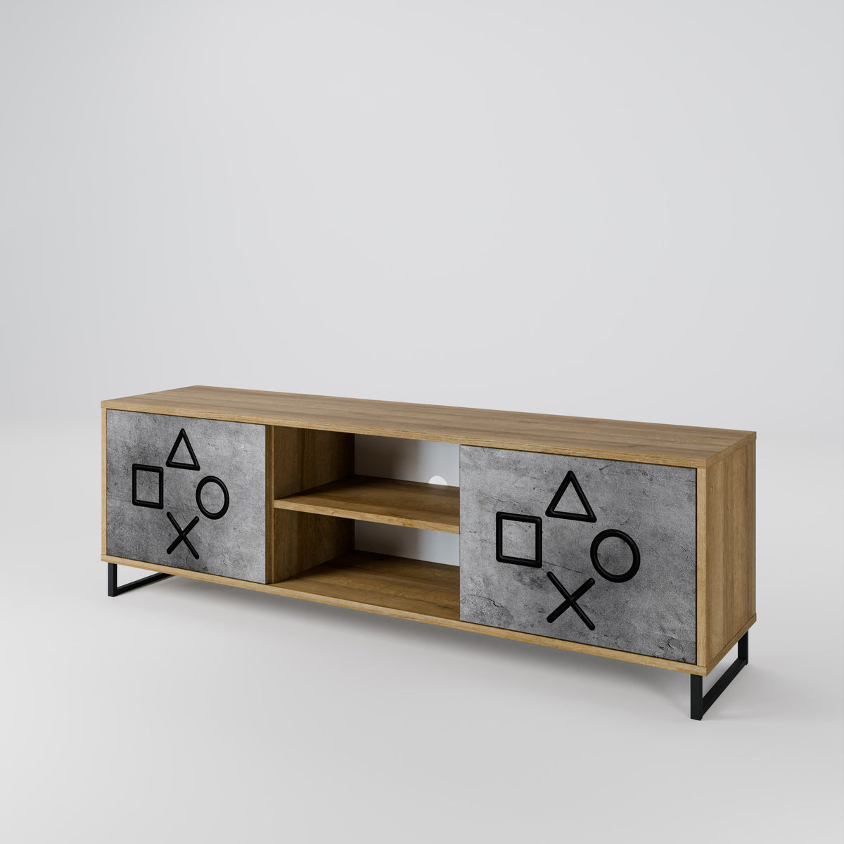 GAMER CHOICE Mueble de TV de 2 Puertas