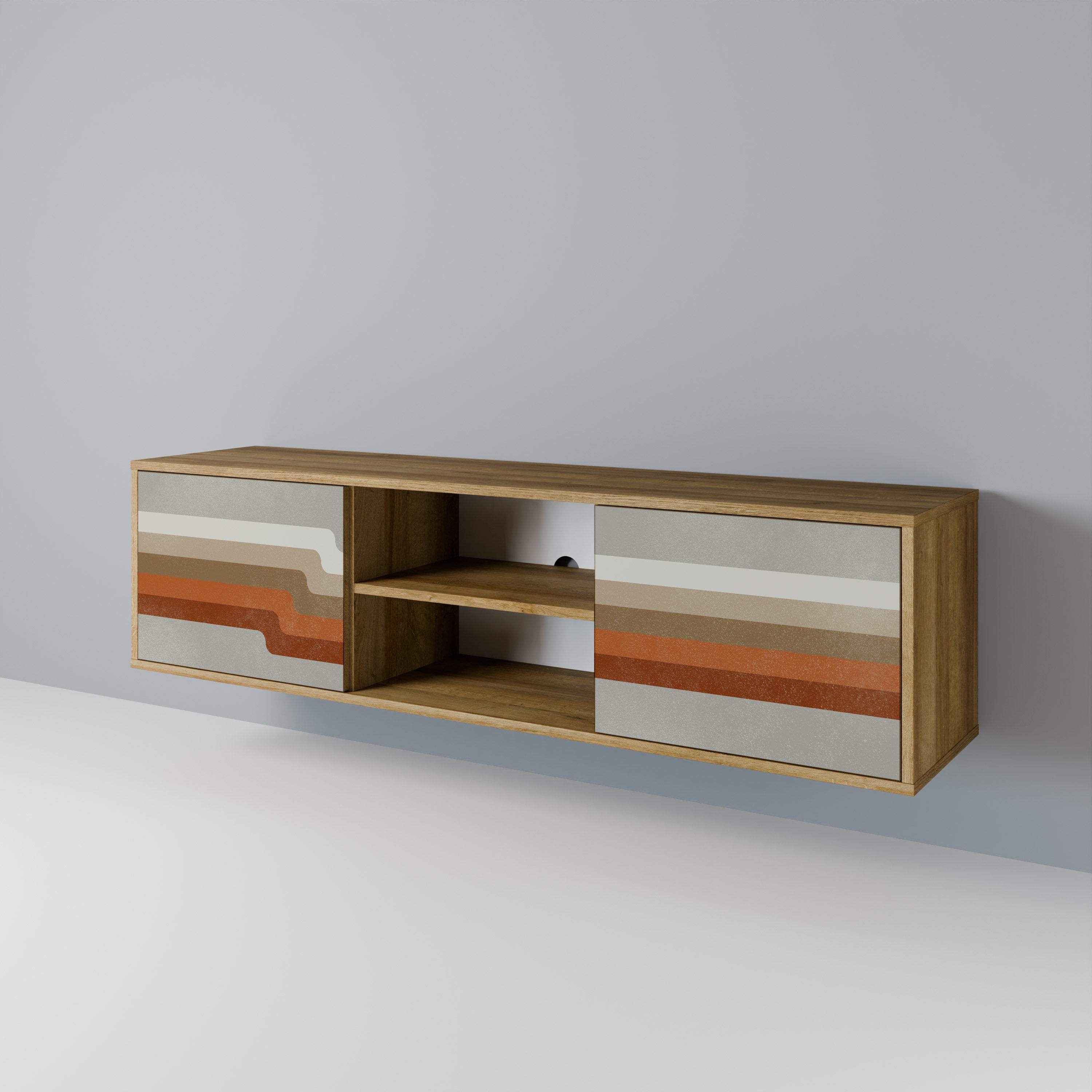 PECULIAR TRAIL Mueble de TV de 2 Puertas