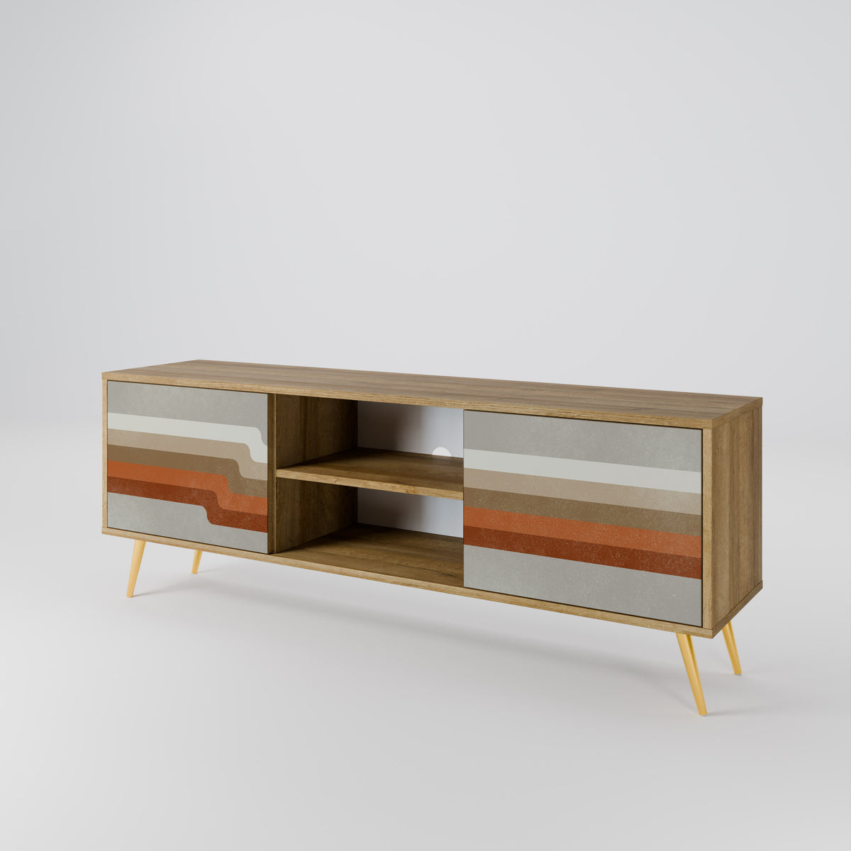 PECULIAR TRAIL Mueble de TV de 2 Puertas