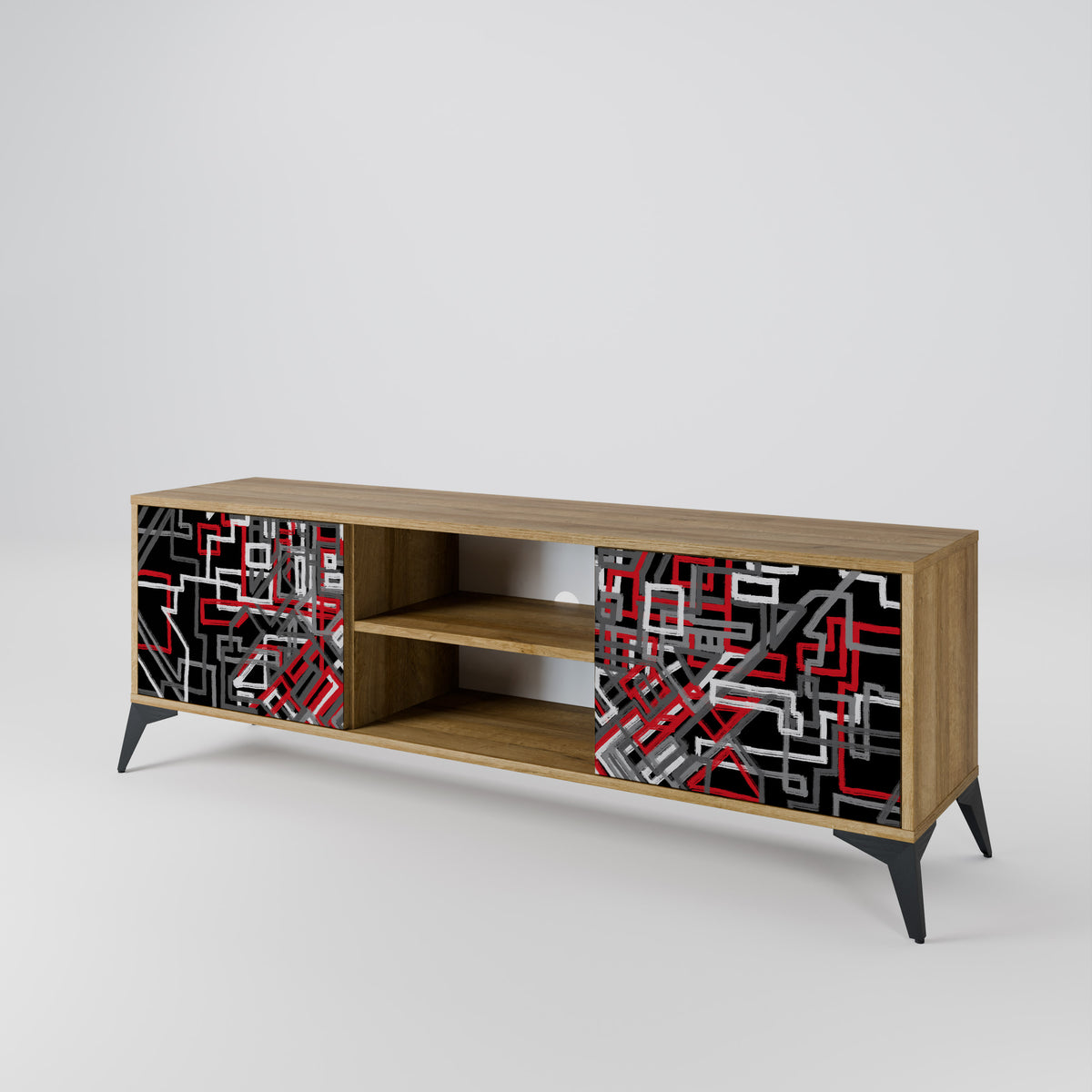 BROKEN LINES 2-Door TV Cabinet