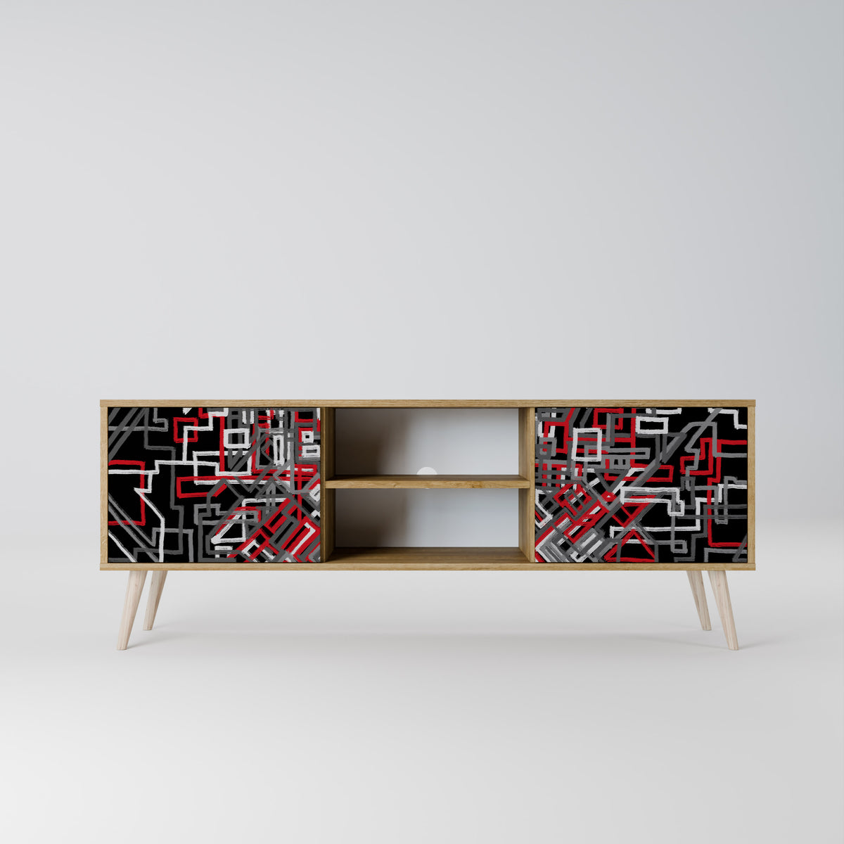 BROKEN LINES 2-Door TV Cabinet