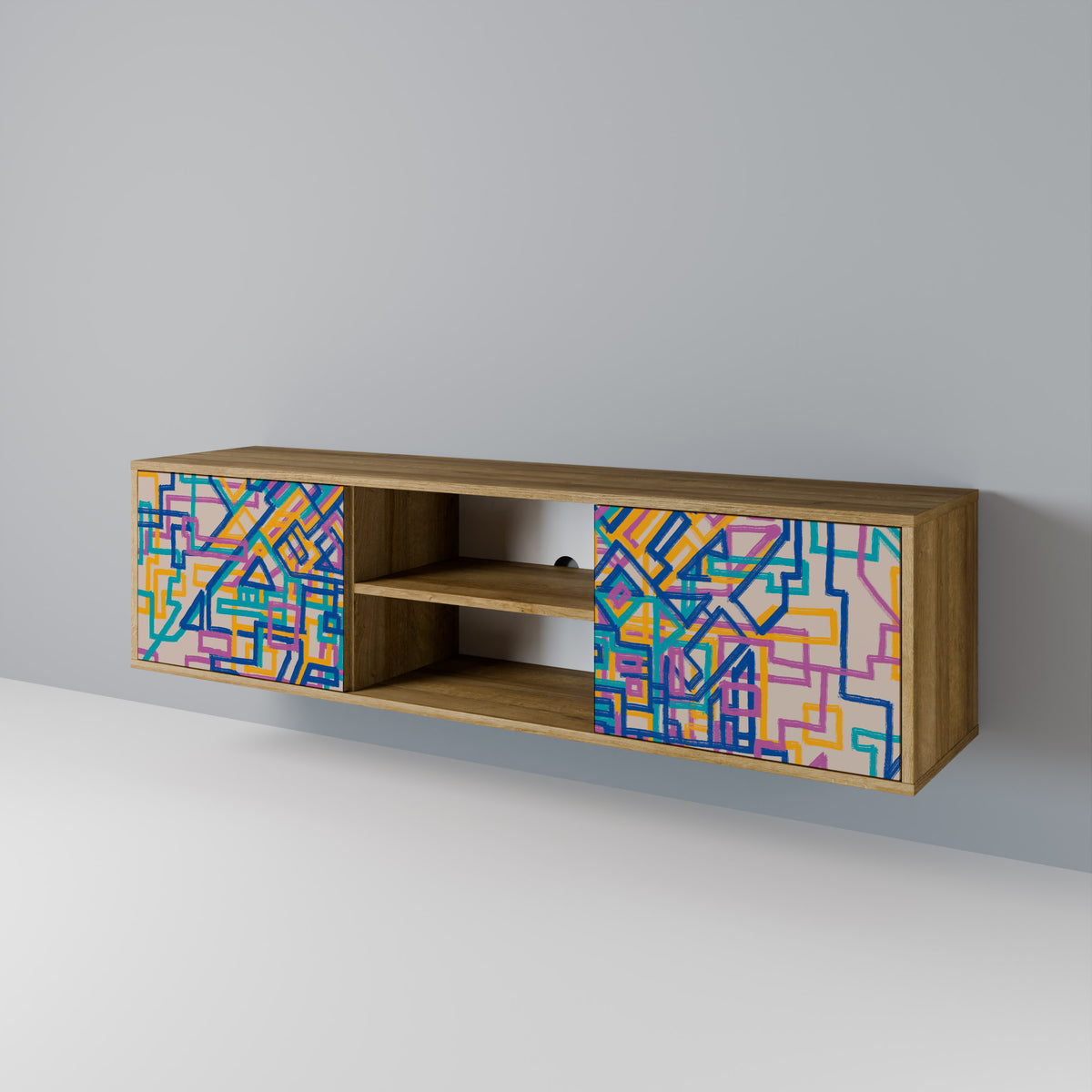 MEMORIES MAP Mueble de TV de 2 Puertas
