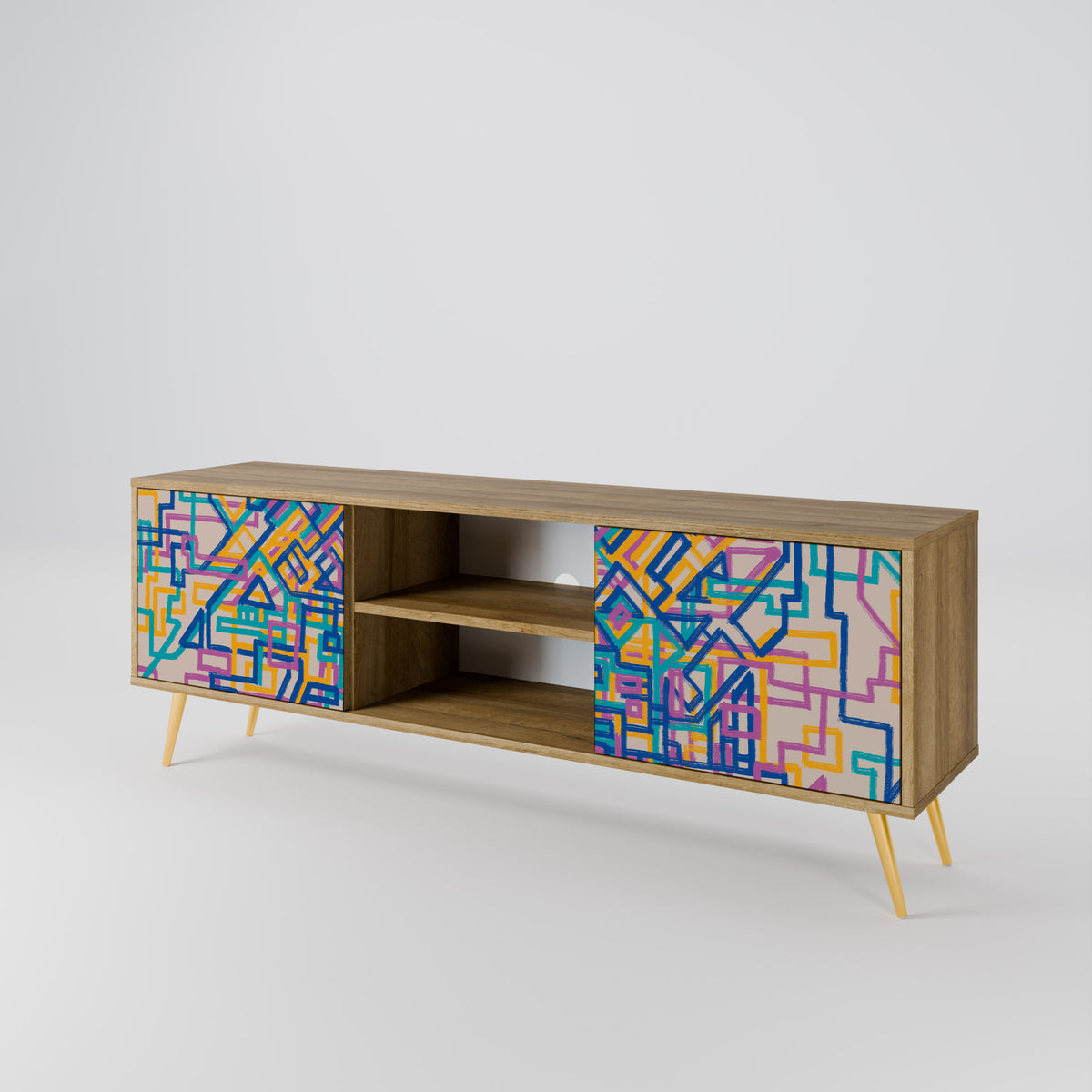 MEMORIES MAP Mueble de TV de 2 Puertas