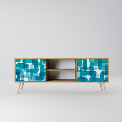 TURQUOISE RECTANGLES 2-türiges TV-Lowboard