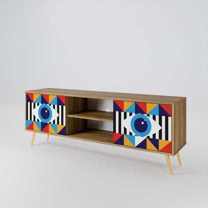 ABSTRACTION AND GEOMETRY 2-Door TV Cabinet