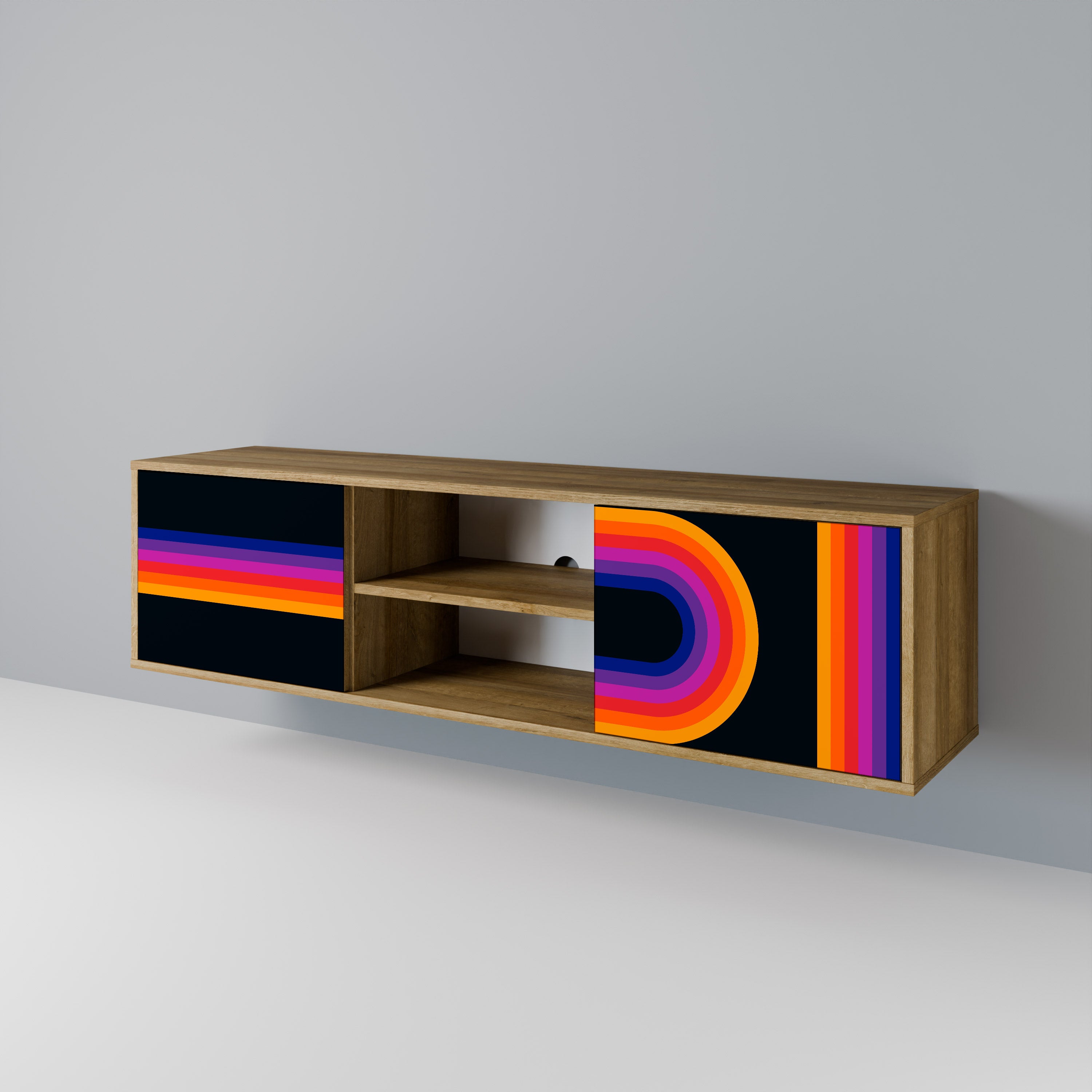 BLINDED BY THE LIGHTS 2-Door TV Cabinet