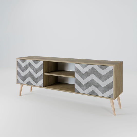 Mobile TV TOUGH ZIG ZAG a 2 ante in effetto rovere