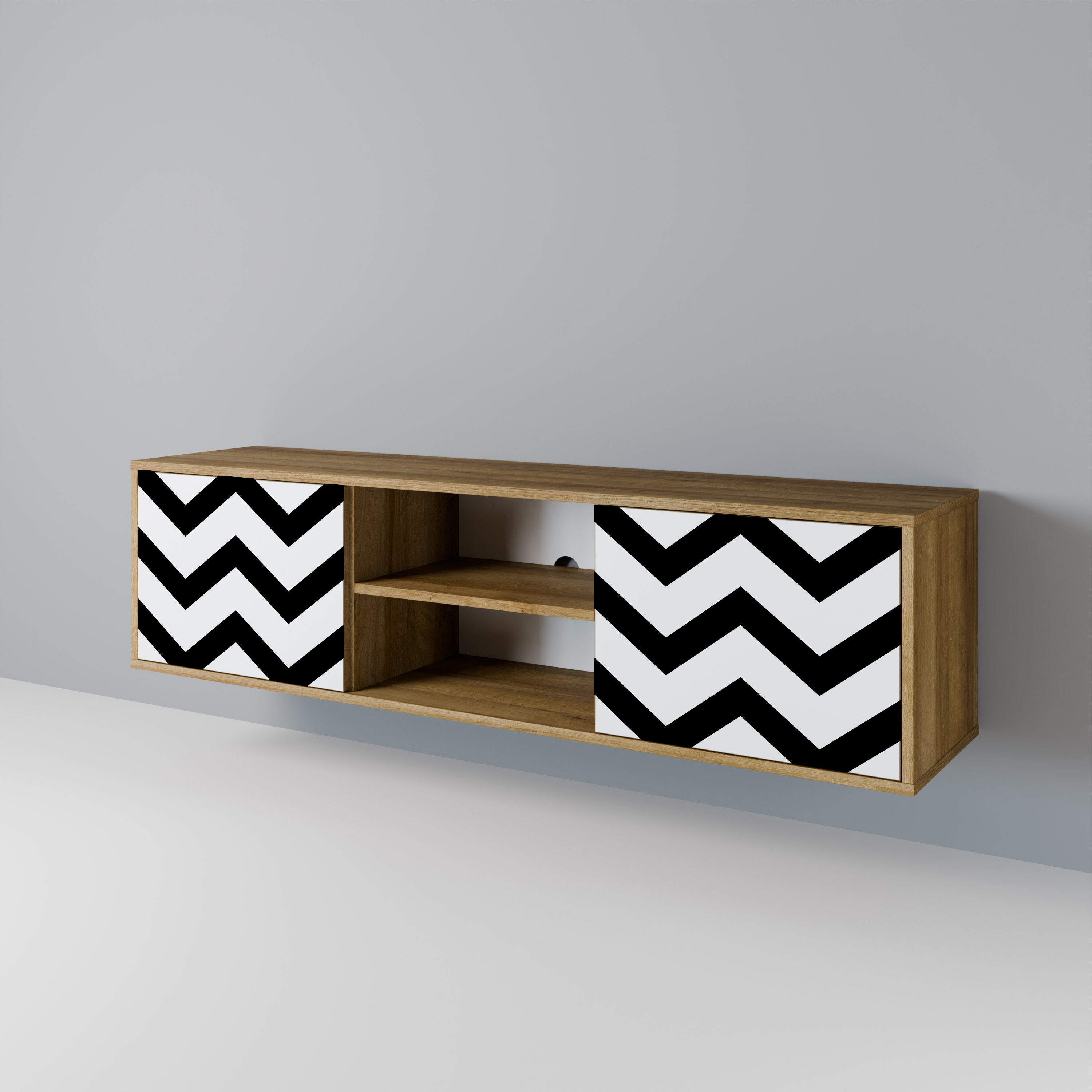 CLASSIC ZIG ZAG 2-Door TV Cabinet