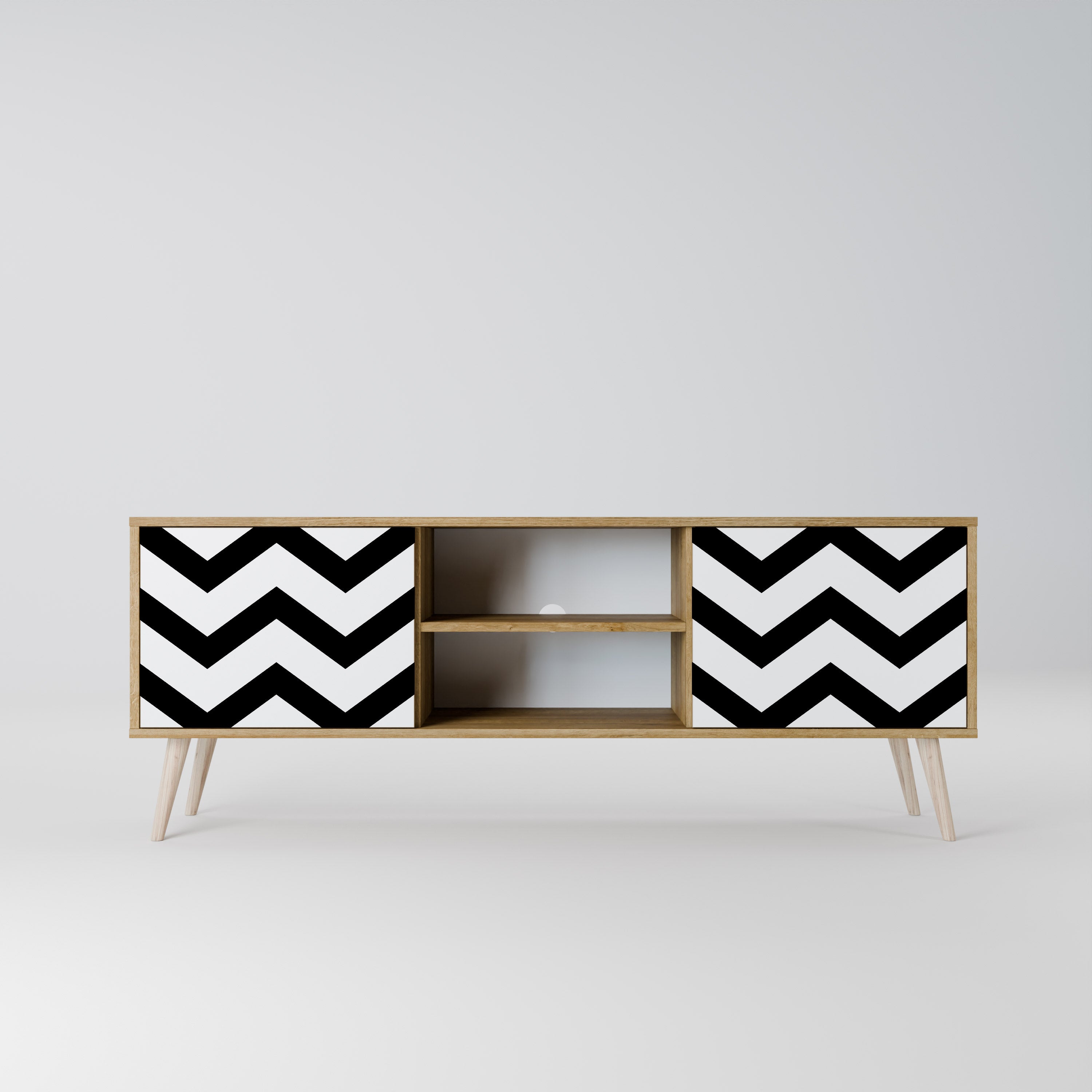 CLASSIC ZIG ZAG 2-Door TV Cabinet