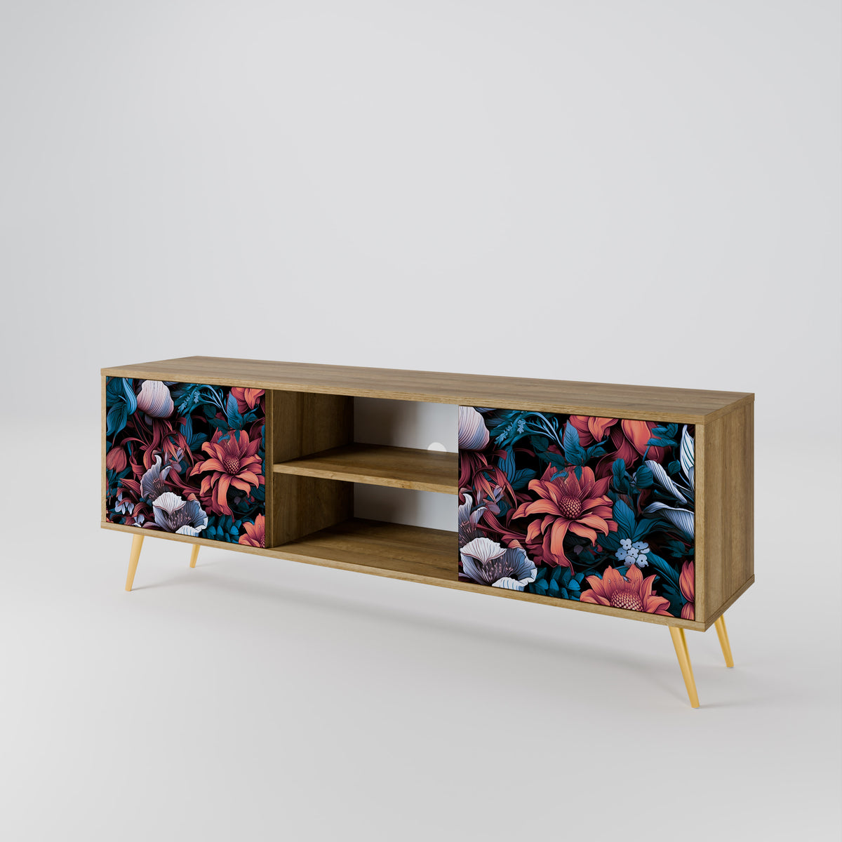 ETHEREAL BLOSSOMS Mueble de TV de 2 Puertas