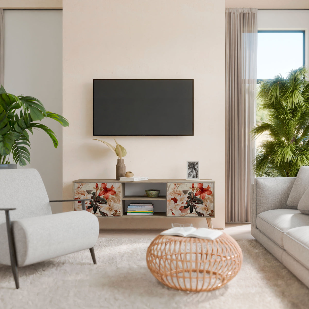 PETAL HARMONY 2-Door TV Cabinet