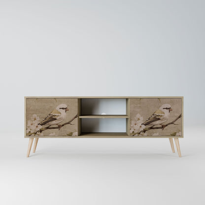 PETAL DISTINGUISH 2-Door TV Stand in Oak Effect