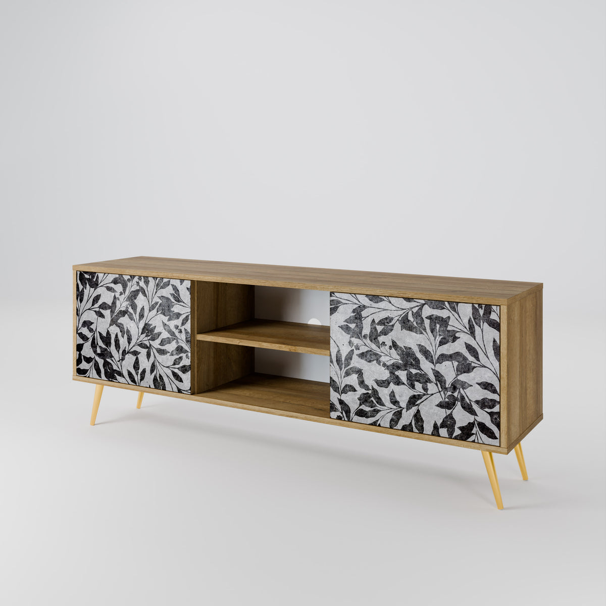 CHARCOAL SPROUT 2-Door TV Cabinet