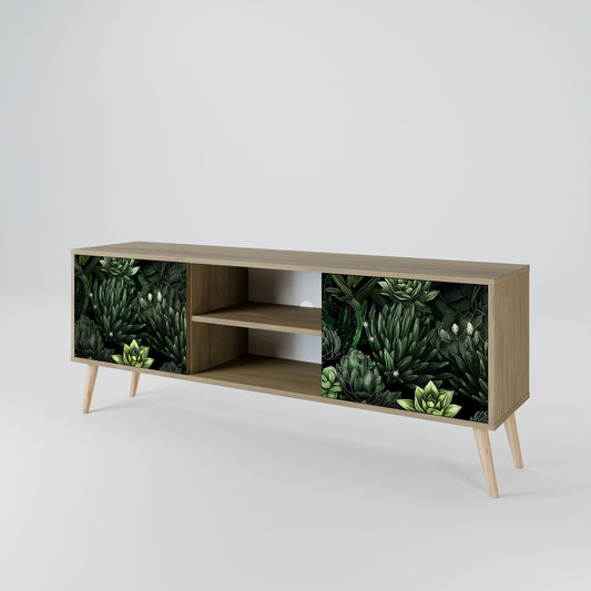 Mobile TV SUCCULENT JUNGLE a 2 ante in effetto rovere