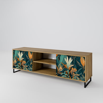 FLORAL SERENITY Mueble de TV de 2 Puertas