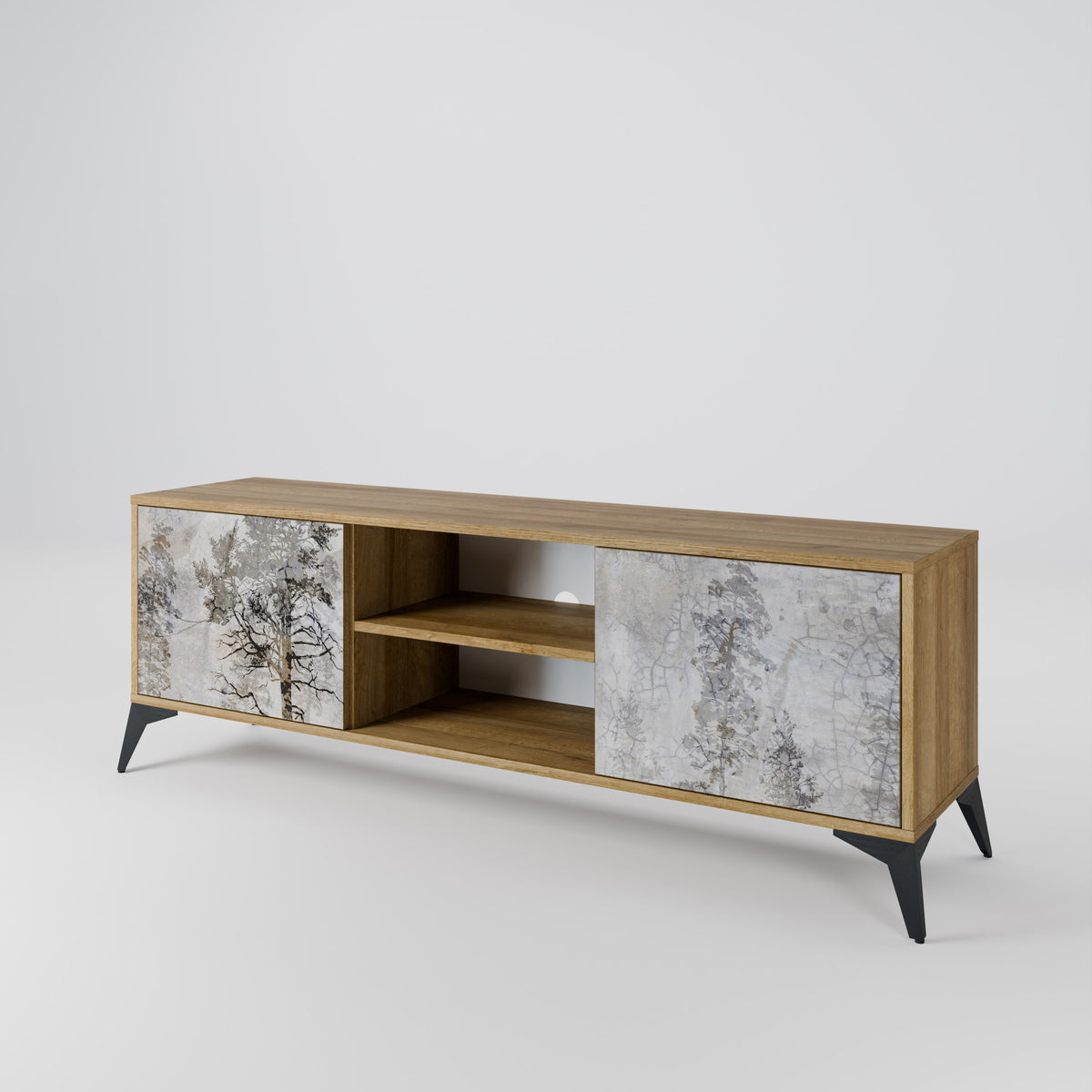 FADE IN THE TREES 2-Door TV Cabinet