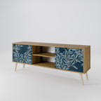 BLUE LEAVES Mueble de TV de 2 Puertas