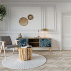 BLUE LEAVES Mueble de TV de 2 Puertas