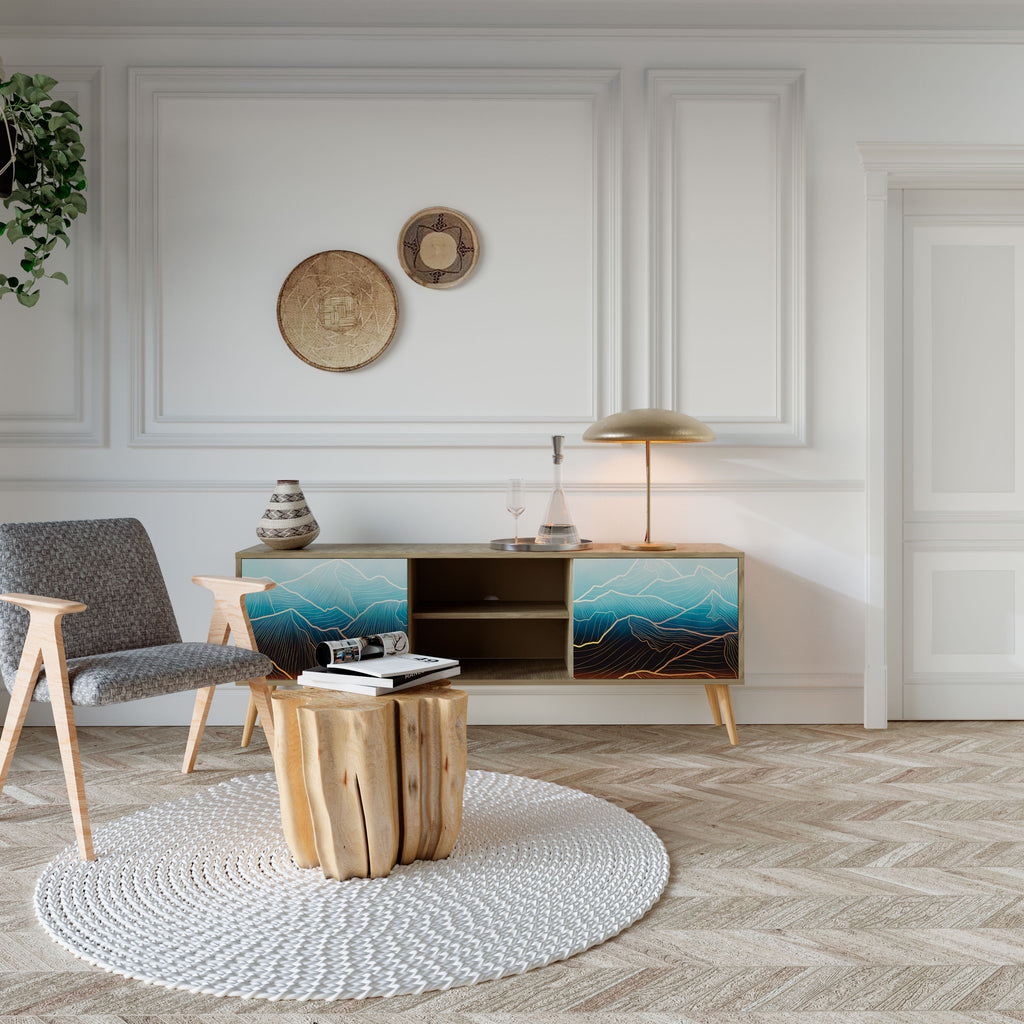 LUNAR SECRETS Mueble de TV de 2 Puertas