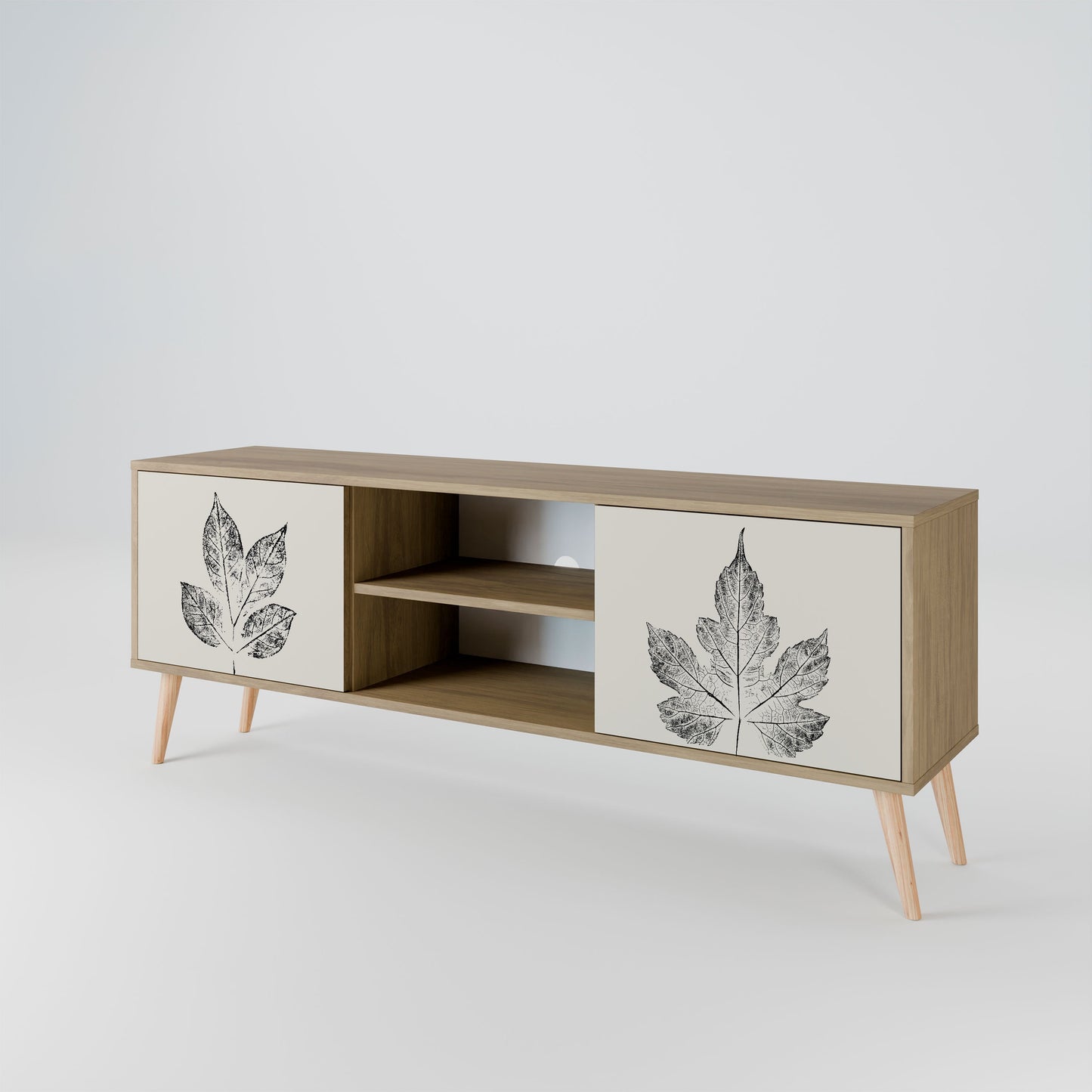 LEAFY STAMPS Mobile TV a 2 ante in effetto rovere