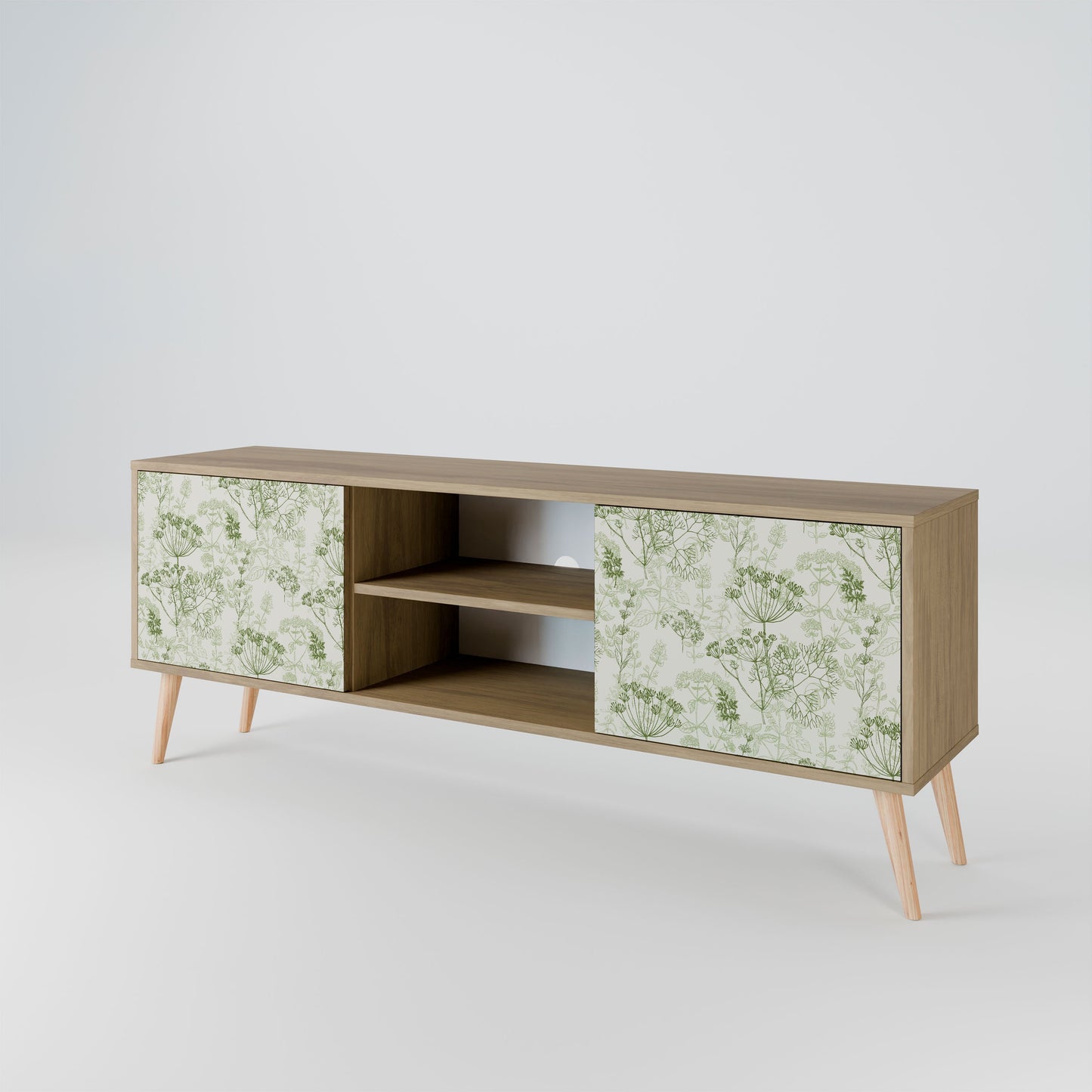 FENNEL BALDACHIN 2-Door TV Stand in Oak Effect