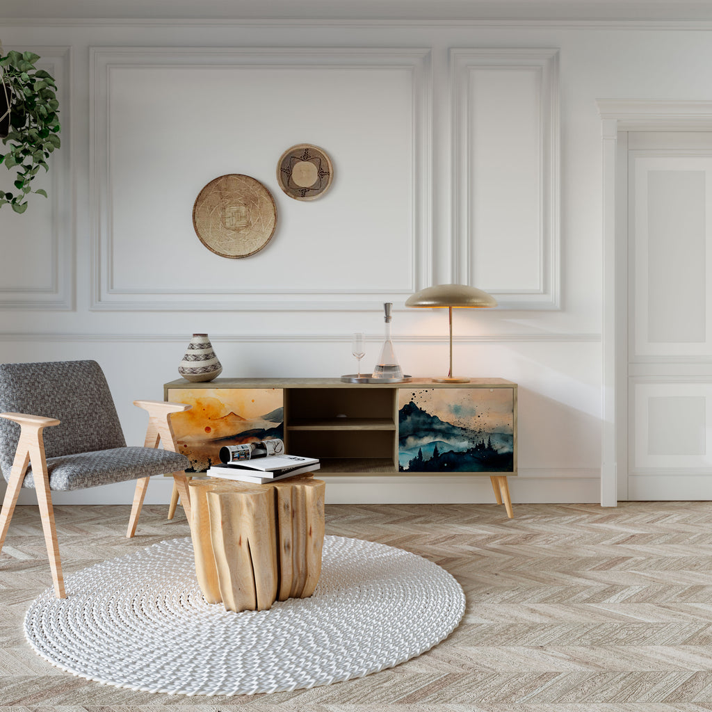 OMINOUS MOUNTAINS Móvel de TV de 2 Portas