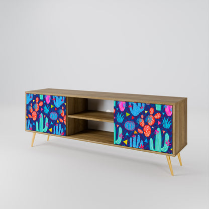 CACTUS VIBES Mueble de TV de 2 Puertas