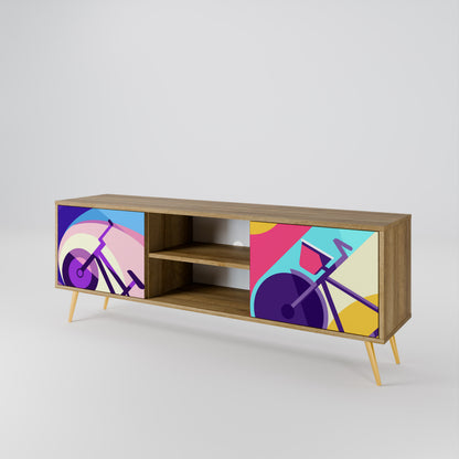 BIKE DREAMS Mueble de TV de 2 Puertas